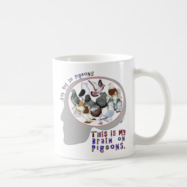 Caneca De Café Cérebro em pombos (Direita)