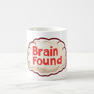 Caneca De Café Cérebro Encontrou Slogan Engraçado