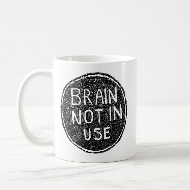 Caneca De Café Cérebro Não Utilizado (Esquerda)