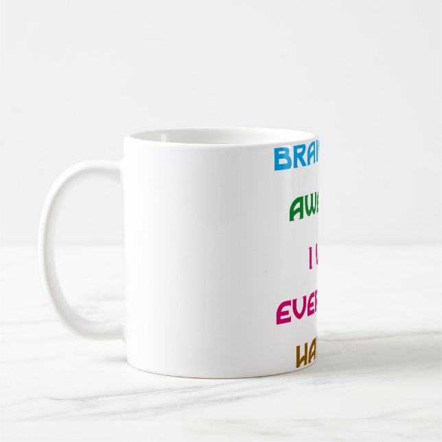 Caneca De Café Cérebros são citações incríveis (Esquerda)