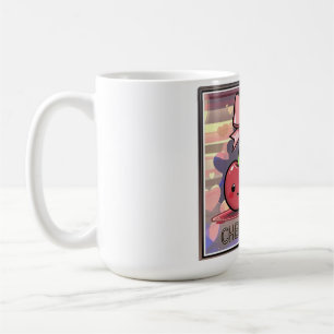 Caneca De Café Cereja Doce Cute Cerejas Rosa Coquete Laço