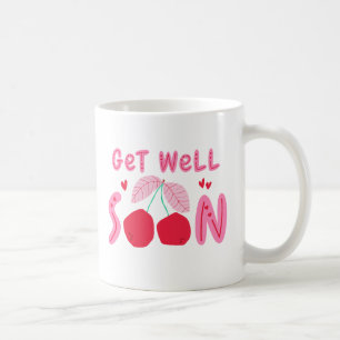 Caneca De Café Cereja Fofa Recupere-se Logo