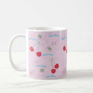 Caneca De Café Cerejas beijo beijo
