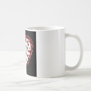 Caneca De Café Cerejas RAB Impressão Leopardo Coração Rockabilly