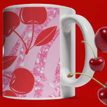 Cerejas Rosa Vermelho Brilho