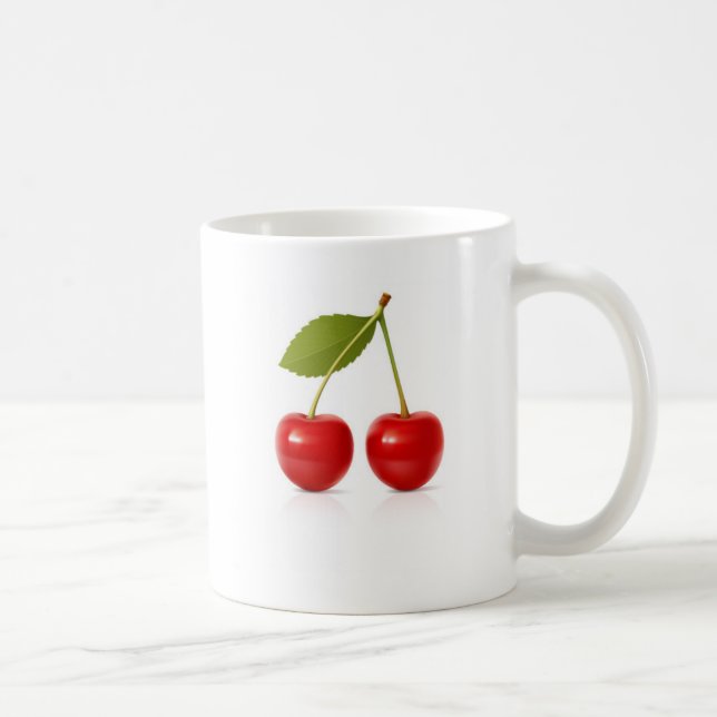 Caneca De Café Cerejas vermelhas (Direita)
