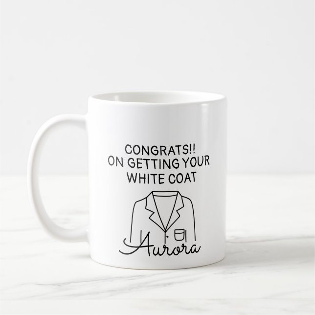 Caneca De Café Cerimônia do Jaleco Branco, Estudante de Medicina, (Esquerda)