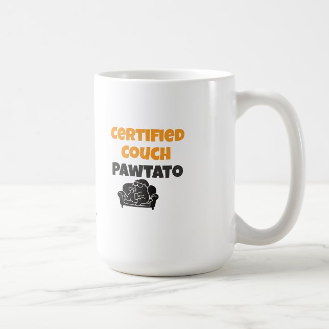 Caneca De Café Certificado Batata de Sofá (Direita)