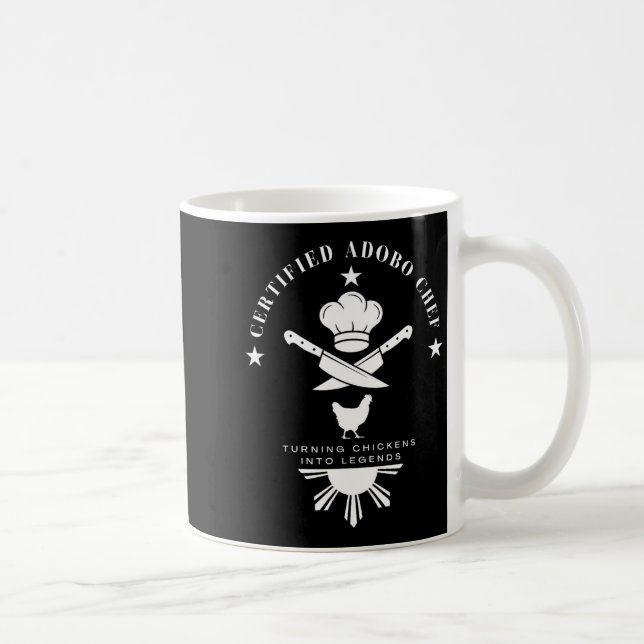 Caneca De Café Certified Adobo Chef New Filino Graphics Statement (Direita)