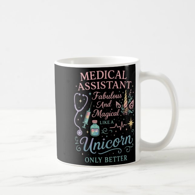 Caneca De Café Certified Medical Istant Unicorn Cma Medical Istan (Direita)
