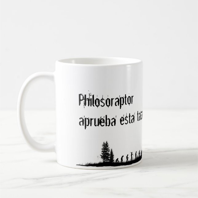 Caneca De Café Certified Philosoraptor Taza (Esquerda)