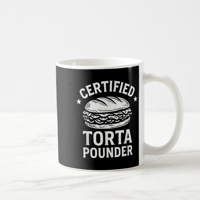 Caneca De Café Certified Torta Pounder Funny Torta Memória Sandwi (Direita)