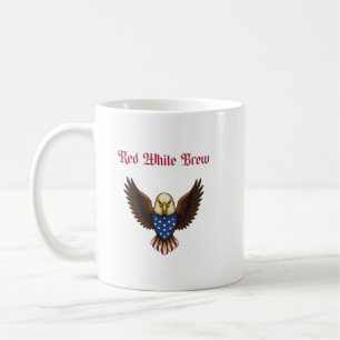 Caneca De Café Cerveja Café Patriótica Red White Brew Design