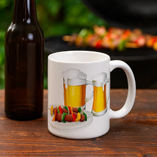 Caneca De Café Cerveja E Churrasco