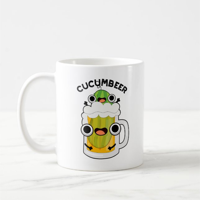 Caneca De Café Cerveja Engraçada De Cucum Pun (Esquerda)