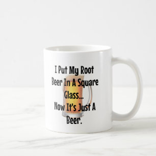 Caneca De Café Cerveja-Raiz num Vidro Quadrado... Agora é apenas 