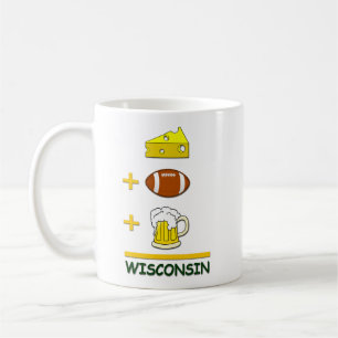 Caneca De Café Cerveja Wisconsin do futebol do queijo engraçado