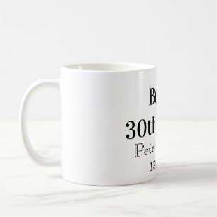 Caneca De Café Cervejas para 30º aniversário nome data homem eleg