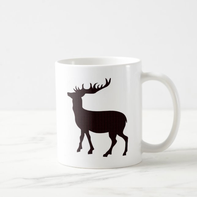 Caneca De Café Cervos femininos modernos (Direita)