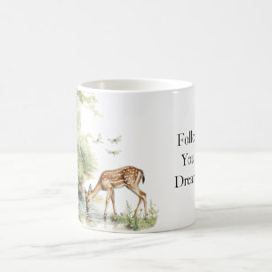 Caneca De Café Cervos Libélulas Sonham