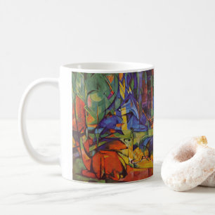 Caneca De Café Cervos na Floresta II de Franz Marc, Arte Antiga