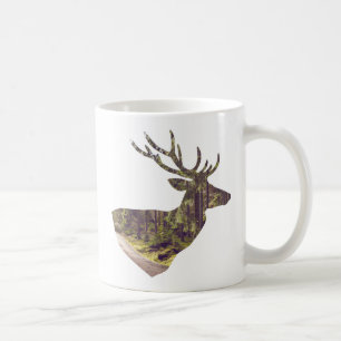 Caneca De Café Cervos rústicos da floresta eu preferencialmente