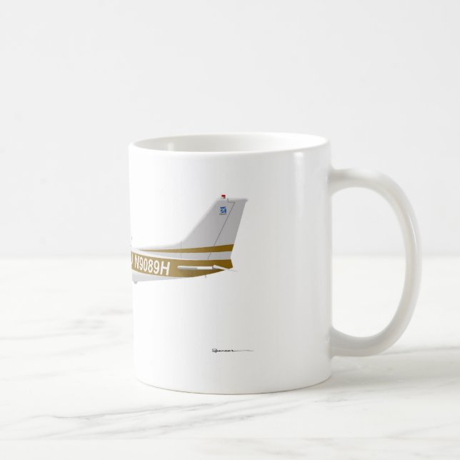Caneca De Café Cessna 172 Skyhawk Brown (Direita)