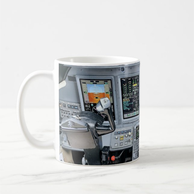 Caneca De Café Cessna Citação Soverforeign Jet Cockpit Coffee Mug (Esquerda)