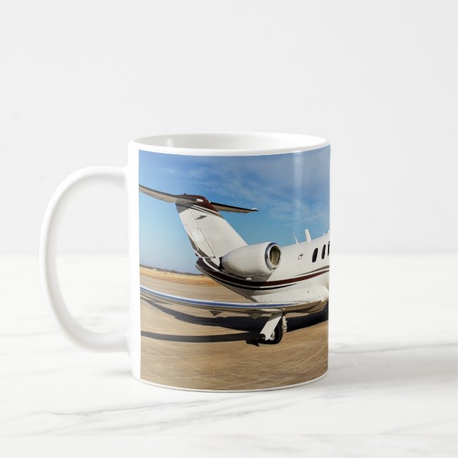 Caneca De Café Cessna CitationJet CJ1 Avião Mug (Esquerda)