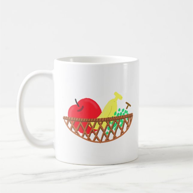 Caneca De Café Cesta de Frutas Frescas Presente de Cozinha (Esquerda)