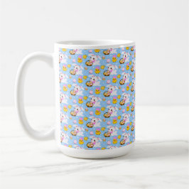 CANECA DE CAFÉ CESTA DE PÁSCOA FOFOS COELHOS E PINTINHOS