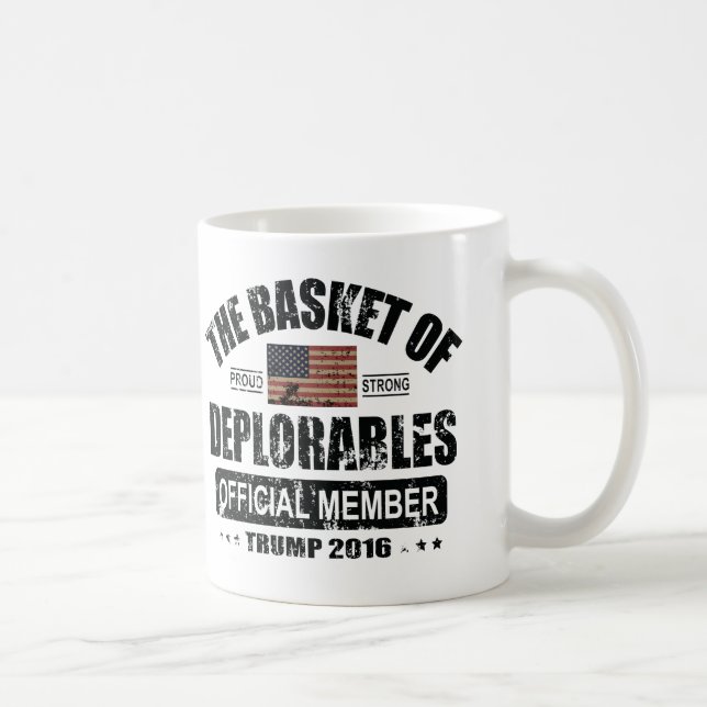 Caneca De Café Cesta oficial do membro de Deplorables (Direita)