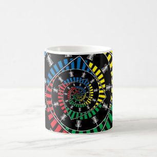 Caneca De Café Cestos de Golfe de Disco Infinito