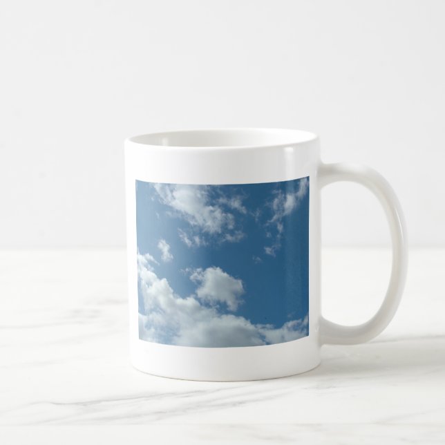 Caneca De Café céu azul e nuvens brancas (Direita)