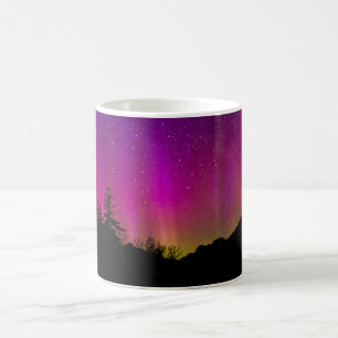 Caneca De Café Céu nocturno estrelado de Borealis da Aurora da