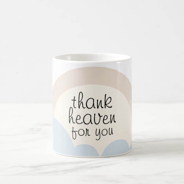 Caneca De Café Céu obrigado para você | Nuvens Neutras e Azuis (Centro)