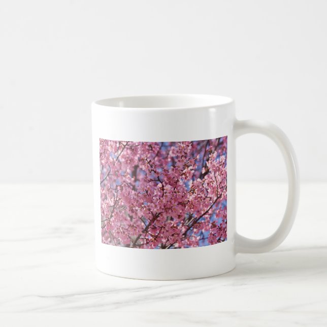Caneca De Café Céu Rosa Flor de Cerejeira Sakura (Direita)
