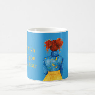 Caneca De Café Céus Estrelados Luas Ruiva