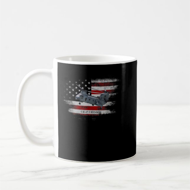 Caneca De Café CH 47 Chinook Helicopter EUA Flag Helicopter Pilot (Esquerda)