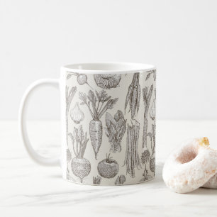 Caneca De Café chá branco forte de legumes de mercado de agricult