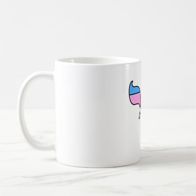 Caneca De Café Chá da Bandeira do Orgulho Trans (Esquerda)