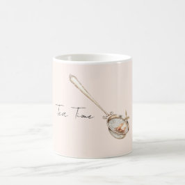 Caneca De Café Chá da Hora Rosa Rubor