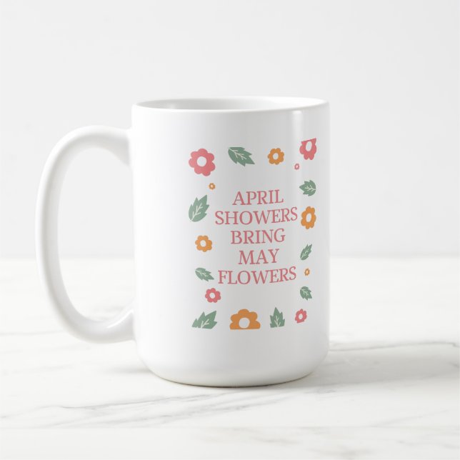 Caneca De Café chá de abril traz flores (Esquerda)