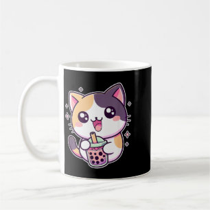Caneca De Café Chá de Bolhas de Gato Malhado em Preto e Branco Pa