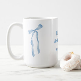 Caneca De Café Chá de fraldas arco azul, abraço