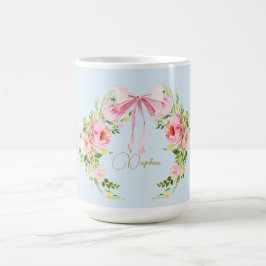 Caneca De Café Chá de fraldas Floral Crest Regressão Arco Cor-de-