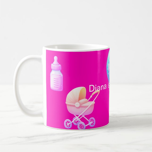 Caneca De Café Chá de fraldas para uma garota (Esquerda)