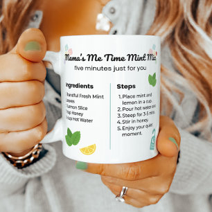 Caneca De Café Chá de Limão e Hortelã Tempo para Mim Para a Mamãe