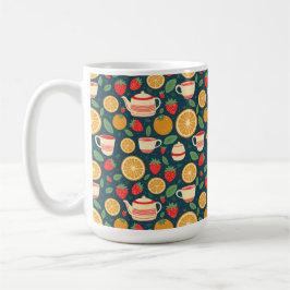 Caneca De Café Chá de Morango e Laranja