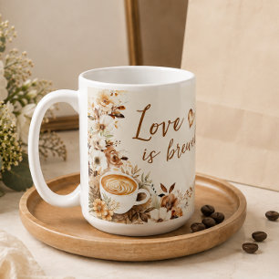 Caneca De Café Chá de Noiva Amor em Fervura